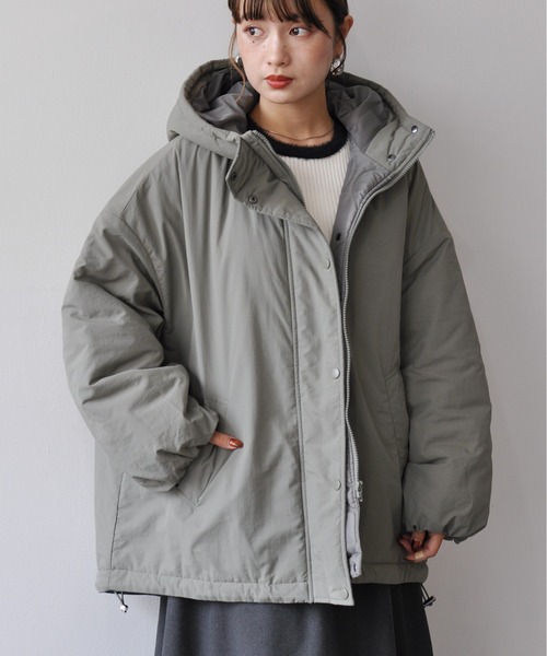 【セール】オーバーサイズ中綿ナイロンモンスターパーカー（ダウンジャケット/コート）｜Meli rich（メリーリッチ）