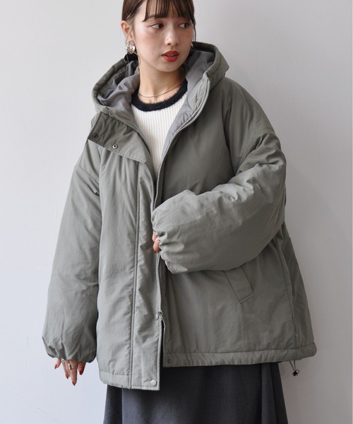 【セール】オーバーサイズ中綿ナイロンモンスターパーカー（ダウンジャケット/コート）｜Meli rich（メリーリッチ）