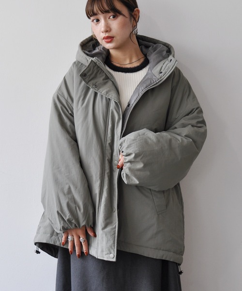 【セール】オーバーサイズ中綿ナイロンモンスターパーカー（ダウンジャケット/コート）｜Meli rich（メリーリッチ）