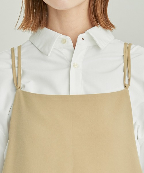 ROPE' PICNIC（ロペピクニック）の「バッククロスキャミワンピース（ワンピース・レディース・ブラック/ベージュ/キナリ・38/36）」の8枚目の写真