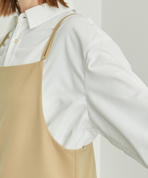 ROPE' PICNIC（ロペピクニック）の「バッククロスキャミワンピース（ワンピース・レディース・ブラック/ベージュ/キナリ・38/36）」の9枚目の写真