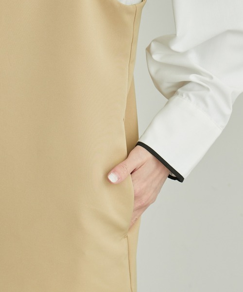 ROPE' PICNIC（ロペピクニック）の「バッククロスキャミワンピース（ワンピース・レディース・ブラック/ベージュ/キナリ・38/36）」の10枚目の写真