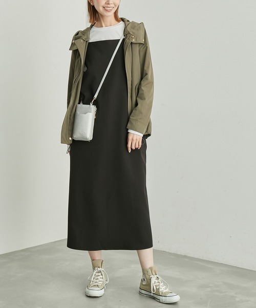 ROPE' PICNIC（ロペピクニック）の「バッククロスキャミワンピース（ワンピース・レディース・ブラック/ベージュ/キナリ・38/36）」の21枚目の写真