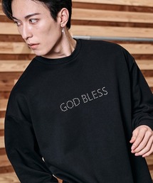 msw1345- GOD BLESSスタッズBIG-PO スウェット