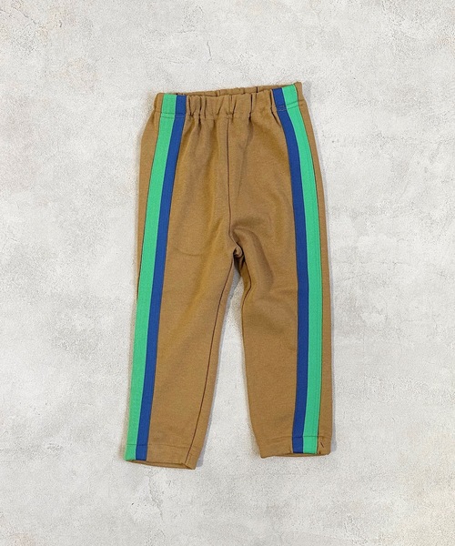 BIG FIELD（ビッグフィールド）の「カラーテープスウェットロングパンツ（80～150cm）（スウェットパンツ・キッズ・ブルー/オフホワイト/チャコール/ブラウン・120/130/150/80/90/110/95/100/140）」の3枚目の写真
