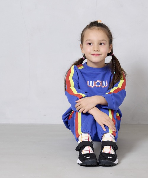 BIG FIELD（ビッグフィールド）の「カラーテープスウェットロングパンツ（80～150cm）（スウェットパンツ・キッズ・ブルー/オフホワイト/チャコール/ブラウン・120/130/150/80/90/110/95/100/140）」の16枚目の写真