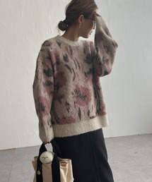 LBC | フラワージャカードふんわりプルオーバー(ニット/セーター)