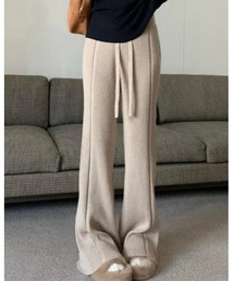 ライン入りリブパンツ