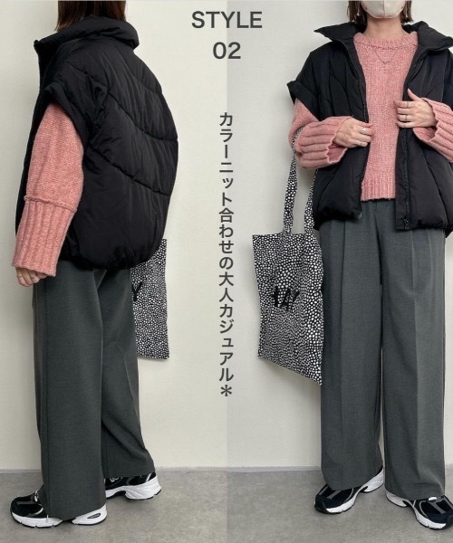 セール】オーバーショルダーエコダウンベスト（ダウンベスト