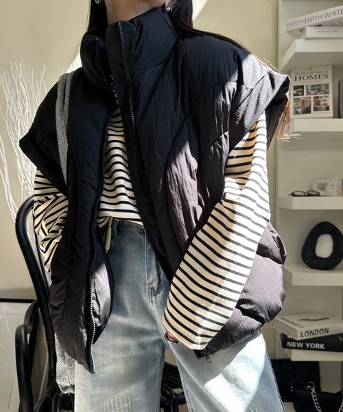 セール】オーバーショルダーエコダウンベスト（ダウンベスト）｜ULEULA