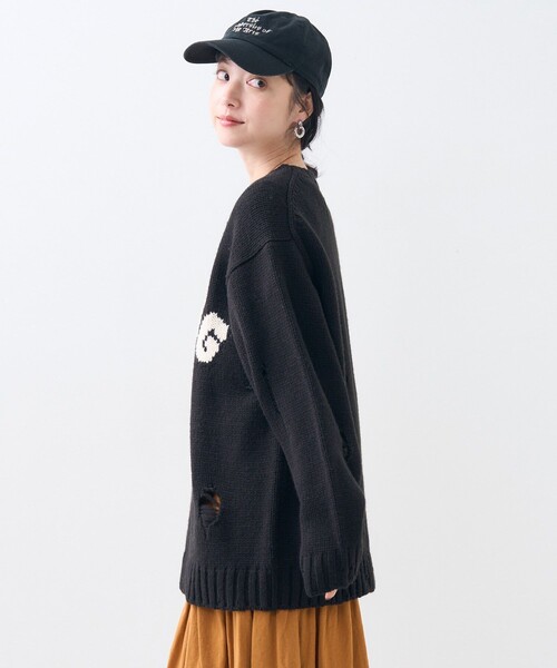 FREAK'S STORE(フリークスストア)の「ダメージ ロゴニット/プルオーバーニット(ニット/セーター・レディース・ブラック/オフホワイト/ベージュ・フリ-)」の19枚目の写真