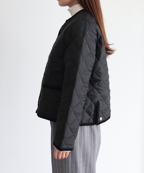 新品タグ付き✨トラディショナルウェザーウェア　キルティングコート　黒xレオパード ARKLEY HOOD LEO MIDDLE アークリー フード レオ ミドル｜ブラック