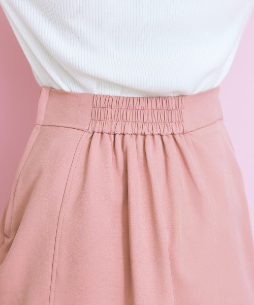 marun（マルン）の「＜大きいサイズ＞ フロントボタンスカート marun（スカート・レディース・ピンク/ブラック・L/LL/3L/4L/5L）」の14枚目の写真