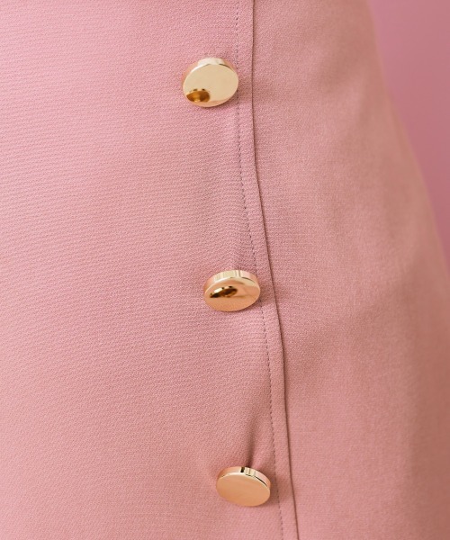 marun（マルン）の「＜大きいサイズ＞ フロントボタンスカート marun（スカート・レディース・ピンク/ブラック・L/LL/3L/4L/5L）」の16枚目の写真