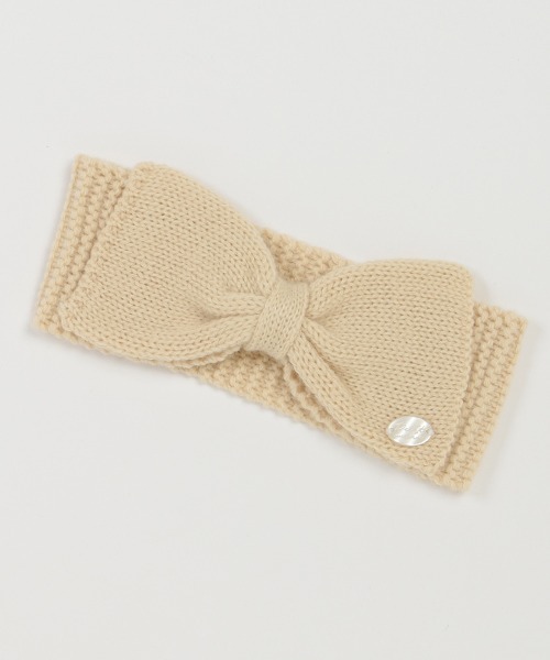 petit main(プティマイン)の「ニットヘアバンド(ヘアバンド・キッズ・ライトピンク/キャメル/アイボリー・FREE)」の2枚目の写真