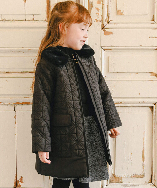 BeBe(ベベ)の「【撥水加工】キルティングタフタロングコート(100~150cm)(その他アウター・キッズ・ブラック/ベージュ・100cm/140cm/130cm/120cm/150cm/110cm)」の7枚目の写真