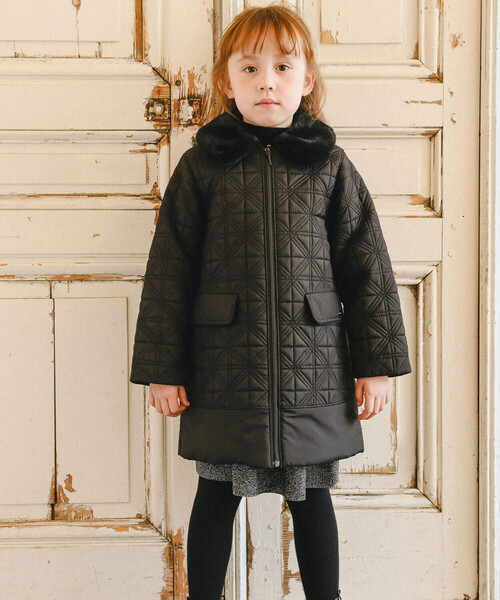 BeBe(ベベ)の「【撥水加工】キルティングタフタロングコート(100~150cm)(その他アウター・キッズ・ブラック/ベージュ・100cm/140cm/130cm/120cm/150cm/110cm)」の8枚目の写真