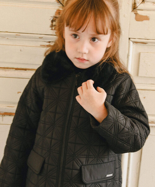 BeBe(ベベ)の「【撥水加工】キルティングタフタロングコート(100~150cm)(その他アウター・キッズ・ブラック/ベージュ・100cm/140cm/130cm/120cm/150cm/110cm)」の9枚目の写真