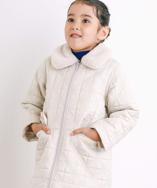 BeBe(ベベ)の「【撥水加工】キルティングタフタロングコート(100~150cm)(その他アウター・キッズ・ブラック/ベージュ・100cm/140cm/130cm/120cm/150cm/110cm)」の10枚目の写真