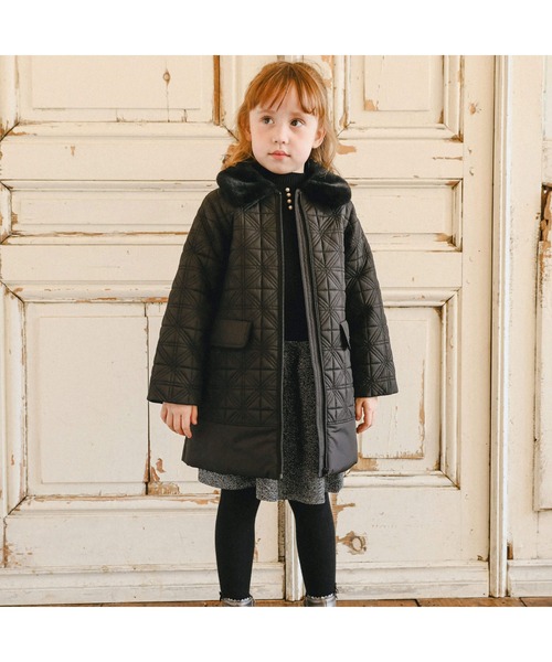 BeBe(ベベ)の「【撥水加工】キルティングタフタロングコート(100~150cm)(その他アウター・キッズ・ブラック/ベージュ・100cm/140cm/130cm/120cm/150cm/110cm)」の6枚目の写真