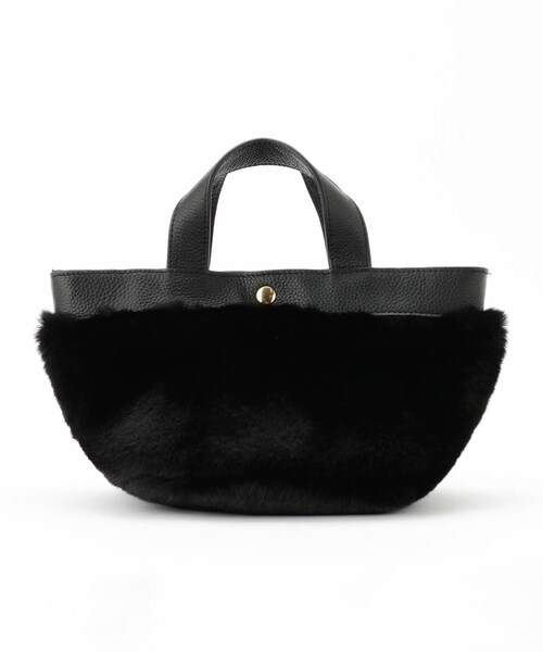 &Bridge(アンドブリッジ)の「Cachellier レザー切替トートバッグ(トートバッグ・レディース・ブラック・99)」の1枚目の写真