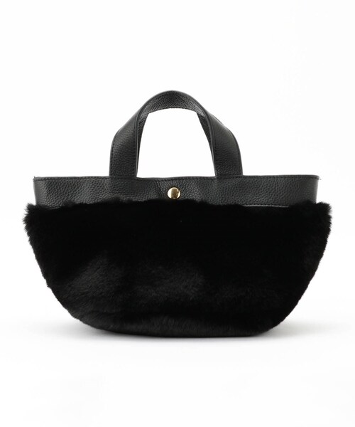 &Bridge(アンドブリッジ)の「Cachellier レザー切替トートバッグ(トートバッグ・レディース・ブラック・99)」の2枚目の写真