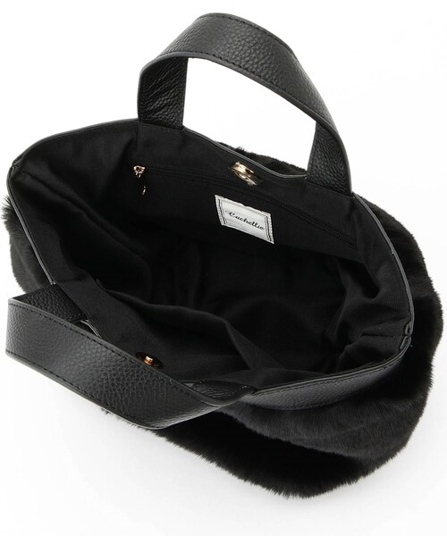 &Bridge(アンドブリッジ)の「Cachellier レザー切替トートバッグ(トートバッグ・レディース・ブラック・99)」の4枚目の写真