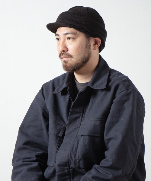 RACAL（ラカル）の「Soft Knit Balaclava Cap / ソフトニット 2way バラクラバ キャップ（ニットキャップ/ビーニー・メンズ・オリーブ/ブラック/カーキ・FREE）」の2枚目の写真