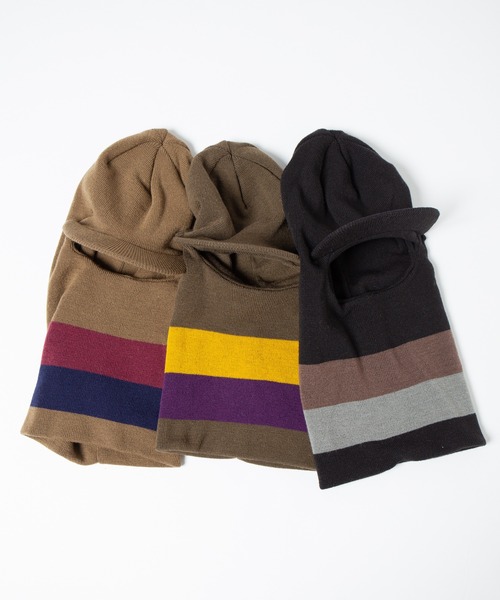 RACAL（ラカル）の「Soft Knit Balaclava Cap / ソフトニット 2way バラクラバ キャップ（ニットキャップ/ビーニー・メンズ・オリーブ/ブラック/カーキ・FREE）」の4枚目の写真