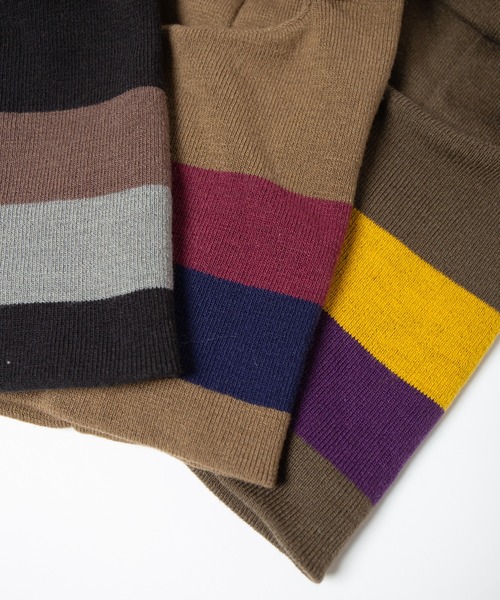 RACAL（ラカル）の「Soft Knit Balaclava Cap / ソフトニット 2way バラクラバ キャップ（ニットキャップ/ビーニー・メンズ・オリーブ/ブラック/カーキ・FREE）」の5枚目の写真