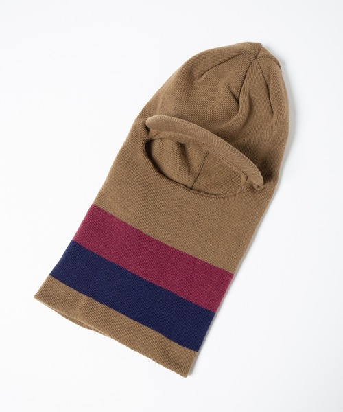 RACAL（ラカル）の「Soft Knit Balaclava Cap / ソフトニット 2way バラクラバ キャップ（ニットキャップ/ビーニー・メンズ・オリーブ/ブラック/カーキ・FREE）」の6枚目の写真