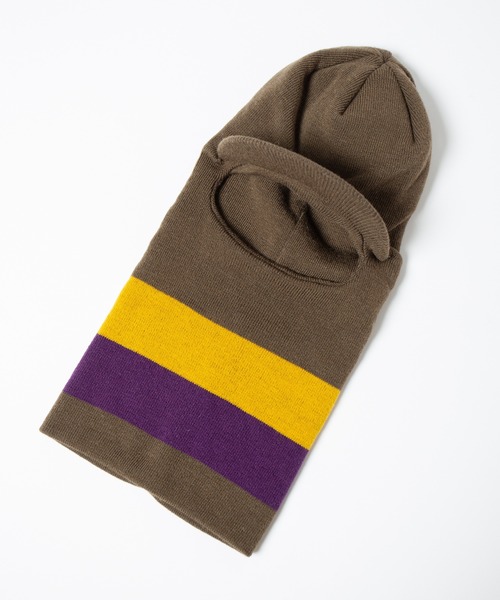 RACAL（ラカル）の「Soft Knit Balaclava Cap / ソフトニット 2way バラクラバ キャップ（ニットキャップ/ビーニー・メンズ・オリーブ/ブラック/カーキ・FREE）」の7枚目の写真