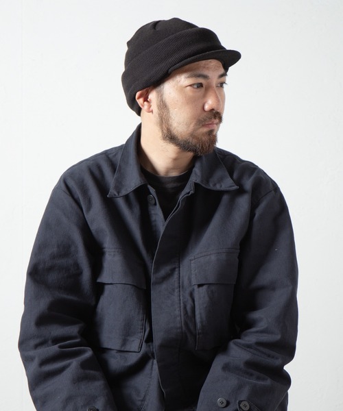RACAL（ラカル）の「Soft Knit Balaclava Cap / ソフトニット 2way バラクラバ キャップ（ニットキャップ/ビーニー・メンズ・オリーブ/ブラック/カーキ・FREE）」の20枚目の写真