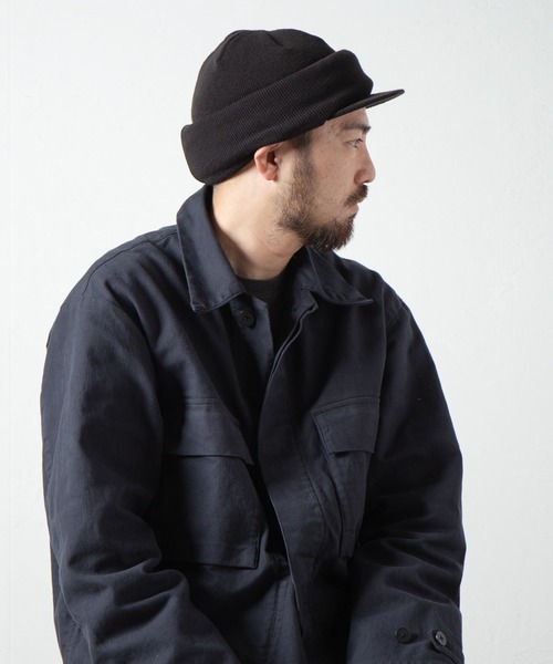 RACAL（ラカル）の「Soft Knit Balaclava Cap / ソフトニット 2way バラクラバ キャップ（ニットキャップ/ビーニー・メンズ・オリーブ/ブラック/カーキ・FREE）」の21枚目の写真