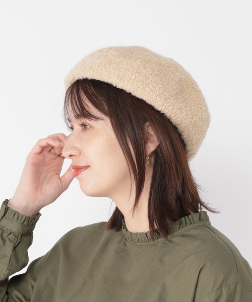 studio CLIP(スタディオクリップ)の「【抗菌防臭】くるくるふんわりベレー帽(ハンチング/ベレー帽・レディース・ブラック/グレー/ベージュ・FREE)」の3枚目の写真