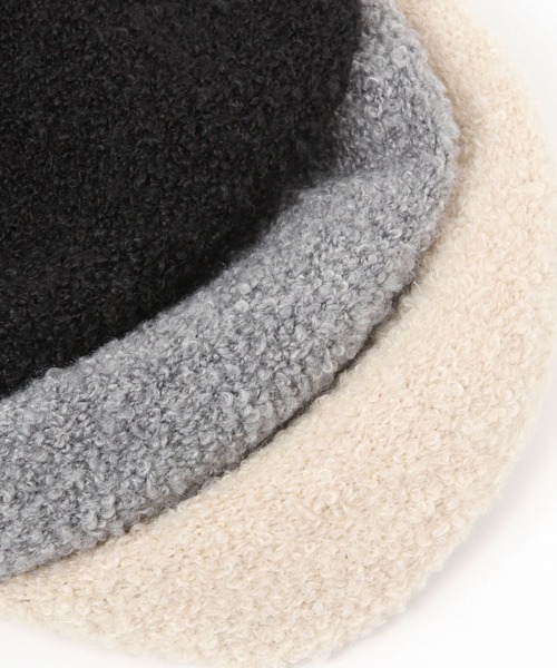 studio CLIP(スタディオクリップ)の「【抗菌防臭】くるくるふんわりベレー帽(ハンチング/ベレー帽・レディース・ブラック/グレー/ベージュ・FREE)」の16枚目の写真