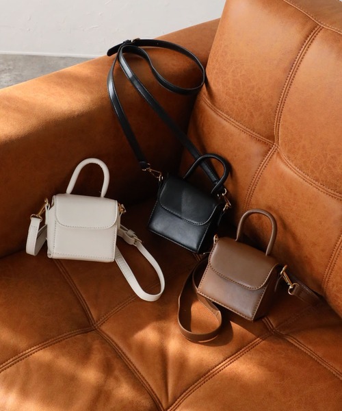 Bonjour Sagan（ボンジュールサガン）の「スクエアミニ2WAYバッグ（ショルダーバッグ・レディース・アイボリー/ブラック/ブラウン・FREE）」の22枚目の写真