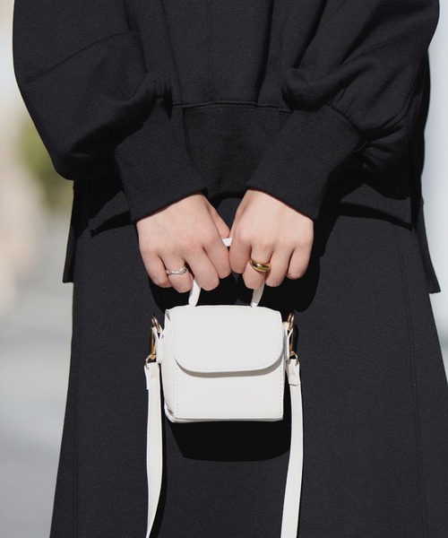 Bonjour Sagan（ボンジュールサガン）の「スクエアミニ2WAYバッグ（ショルダーバッグ・レディース・アイボリー/ブラック/ブラウン・FREE）」の6枚目の写真