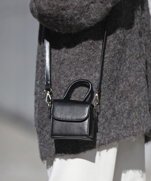 Bonjour Sagan（ボンジュールサガン）の「スクエアミニ2WAYバッグ（ショルダーバッグ・レディース・アイボリー/ブラック/ブラウン・FREE）」の11枚目の写真