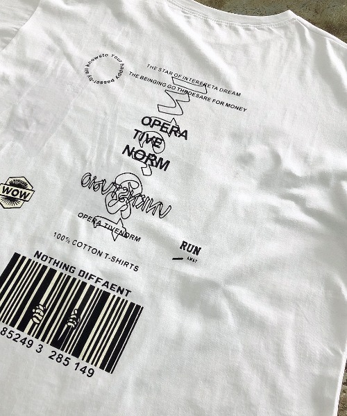 SHEENA(シーナ)の「バックプリントルーズロンT(Tシャツ/カットソー・レディース・ホワイト/グレイッシュベージュ/チャコールグレー/ブラック・M)」の12枚目の写真