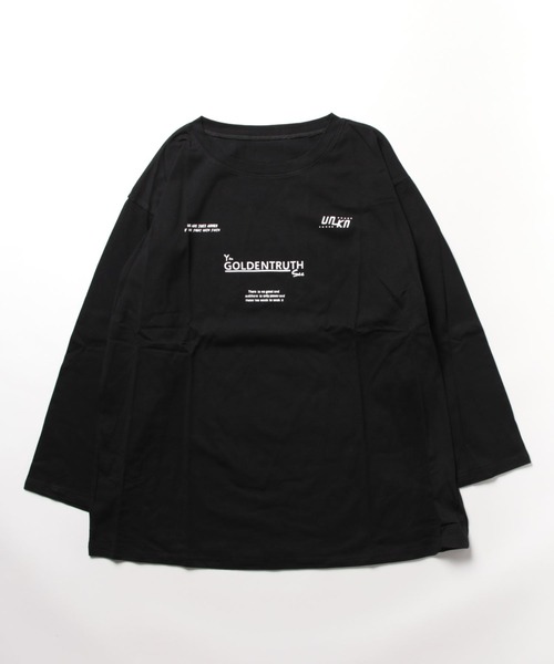 SHEENA(シーナ)の「バックプリントルーズロンT(Tシャツ/カットソー・レディース・ホワイト/グレイッシュベージュ/チャコールグレー/ブラック・M)」の14枚目の写真
