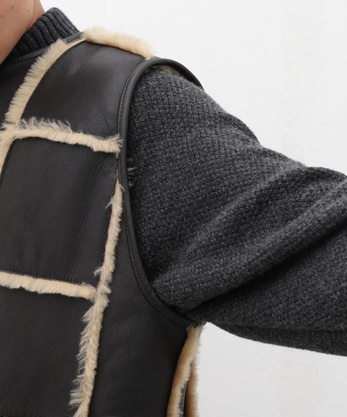 セール】【CAWLEY / コーリー】シープスキン リバーシブルボアベスト