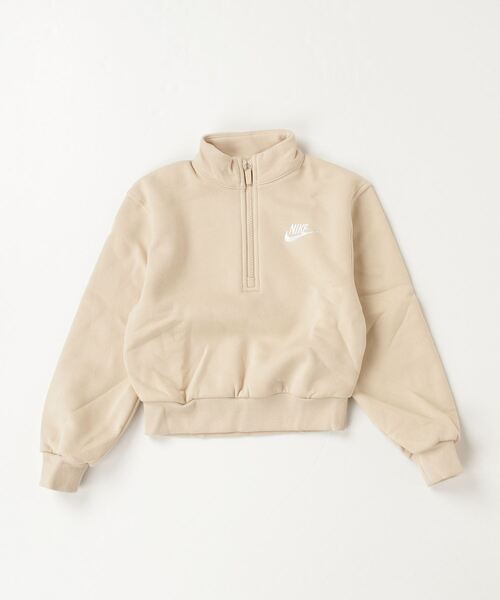 NIKE(ナイキ)の「NIKE/ナイキ キッズ スウェット ZIP/Hガールズ NSW L/S トップ FD2930-126(スウェット・キッズ・アイボリー・140cm/130cm/160cm/150cm)」の1枚目の写真