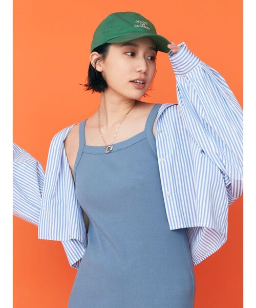 Ungrid(アングリッド)の「【WEB限定】スリーブボリュームショートストライプシャツ(シャツ/ブラウス・レディース・ピンク/ブラック/ブルー/グリーン・FREE)」の13枚目の写真