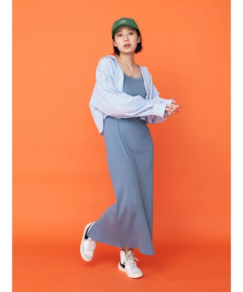 Ungrid(アングリッド)の「【WEB限定】スリーブボリュームショートストライプシャツ(シャツ/ブラウス・レディース・ピンク/ブラック/ブルー/グリーン・FREE)」の16枚目の写真