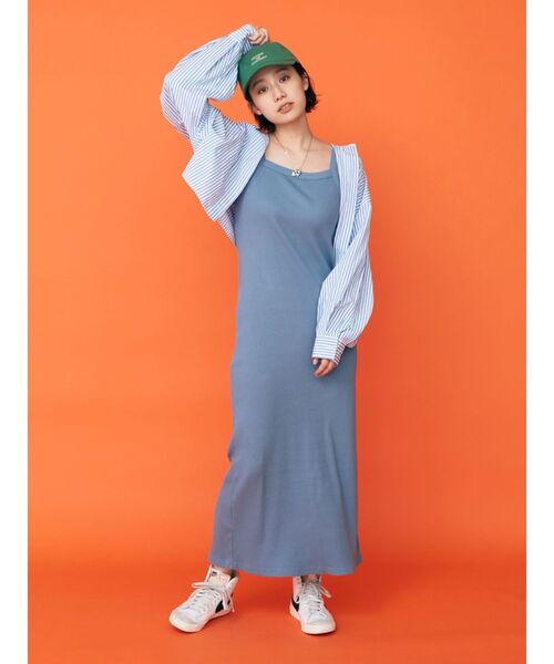 Ungrid(アングリッド)の「【WEB限定】スリーブボリュームショートストライプシャツ(シャツ/ブラウス・レディース・ピンク/ブラック/ブルー/グリーン・FREE)」の17枚目の写真