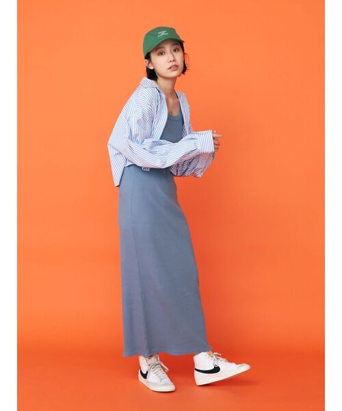Ungrid(アングリッド)の「【WEB限定】スリーブボリュームショートストライプシャツ(シャツ/ブラウス・レディース・ピンク/ブラック/ブルー/グリーン・FREE)」の18枚目の写真