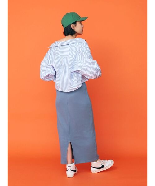Ungrid(アングリッド)の「【WEB限定】スリーブボリュームショートストライプシャツ(シャツ/ブラウス・レディース・ピンク/ブラック/ブルー/グリーン・FREE)」の21枚目の写真