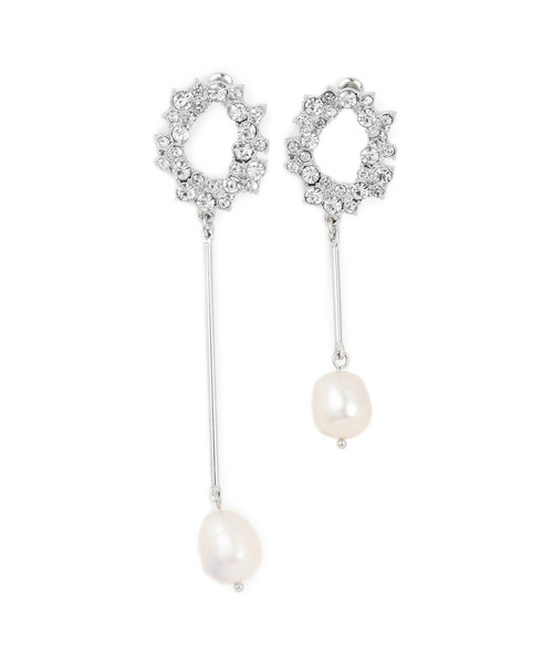 VIS(ビス)の「オーバルビジュー淡水パールピアス(ピアス(両耳用)・レディース・シルバー/ゴールド系その他・FREE)」の3枚目の写真