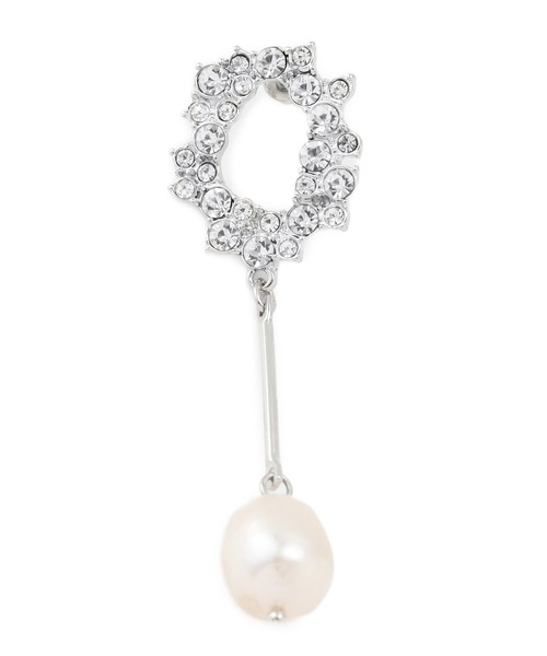 VIS(ビス)の「オーバルビジュー淡水パールピアス(ピアス(両耳用)・レディース・シルバー/ゴールド系その他・FREE)」の4枚目の写真